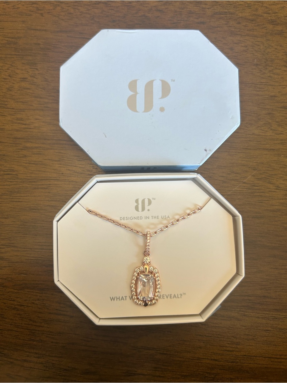 Bomb Party OG Necklace NK69459 Anything But Subtle CZ on rose gold